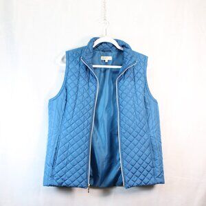 Northern Reflections Teal Blue Quilted Vest Ladies Size Large
